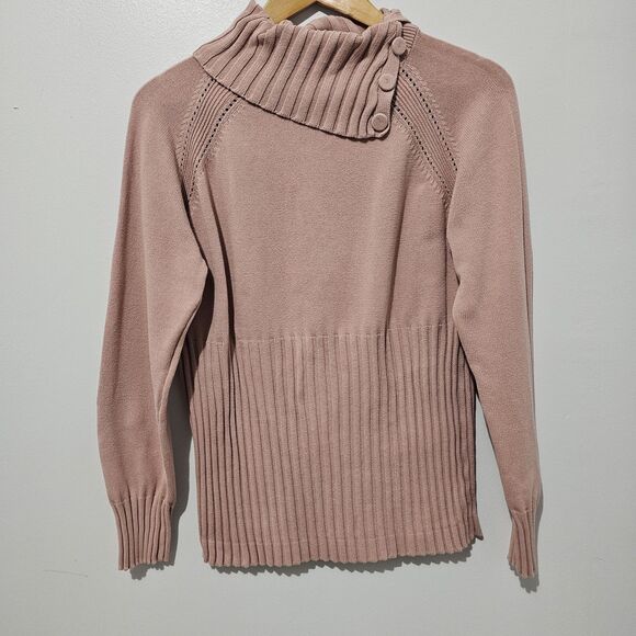Axcess - Sweater Turtleneck Ribbed Long Sleeve - Size XL - Pink - 100% Cotton - Picture 2 of 8